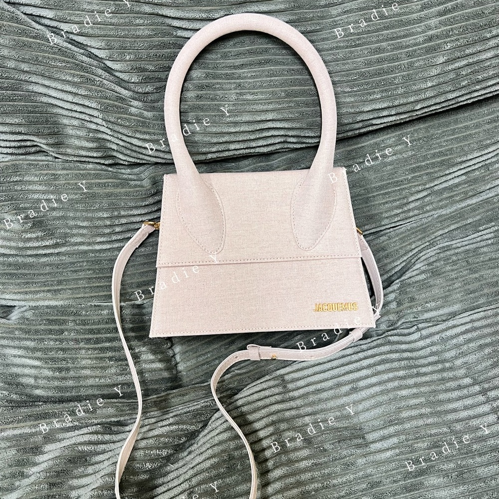 Jacquemus Beige Textured Crossbody Top-Handle Bag